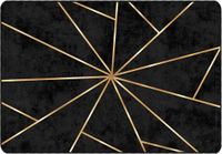 vidaXL - Vloerkleed - wasbaar - 120x180 cm - zwart en goudkleurig