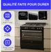 Continental Edison CECP9060BDD Piano de cuisson autoportante