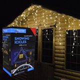 Premier 480 LED Sneeuwende Ijspegels Lichtketting met Timer - Blauw/Wit