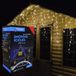 Premier 480 LED Sneeuwende Ijspegels Lichtketting met Timer - Blauw/Wit