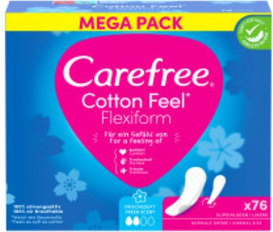 Carefree Cotton Feel Flexiform Fresh 76 stuks