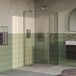 Brauer Stellar - Douchecabine met Draaideur - Helder Glas - 100x90x200 cm - Omkeerbaar - incl. Glascoating - PVD RVS-Kleurig Geborsteld