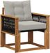 vidaXL Naturel en lichtgrijs Massief Acacia Hout Midden Sofa
