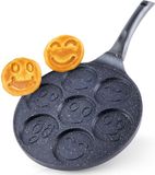 orion group Orion Oogpan, diameter 27 cm, spiegelei-pan voor 7 eieren, pannenkoekenpan voor gas, voor inductie, met anti-aanbaklaag