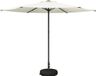 vidaXL Tuinparasol met voet Rechthoekig 3 x 3 m Polyester Crèmekleurig