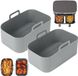 Doublures en silicone pour friteuse à air chaud - 2 pièces