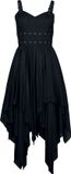 Gothicana by EMP Gothicana zwarte midi-jurk met gespen - Dames - M
