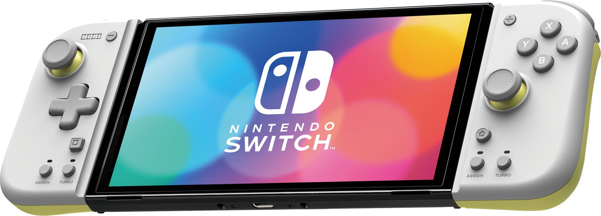 Hori Split Pad Pro Compact Controller - Light Gray/Yellow - Nintendo Switch/Switch OLED