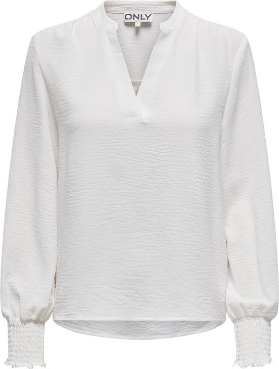 ONLY CARMAKOMA CARMETTA L/S V-NECK TOP WVN NOOS Dames Blouse