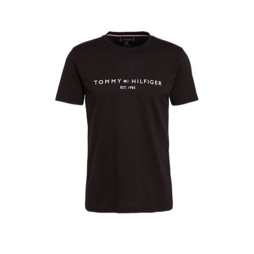 Tommy Hilfiger T-shirt van biologisch katoen zwart