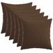 vidaXL Kussensloop - 6 st - HEERLEN - Bruin - 50 x 50 cm - Stof