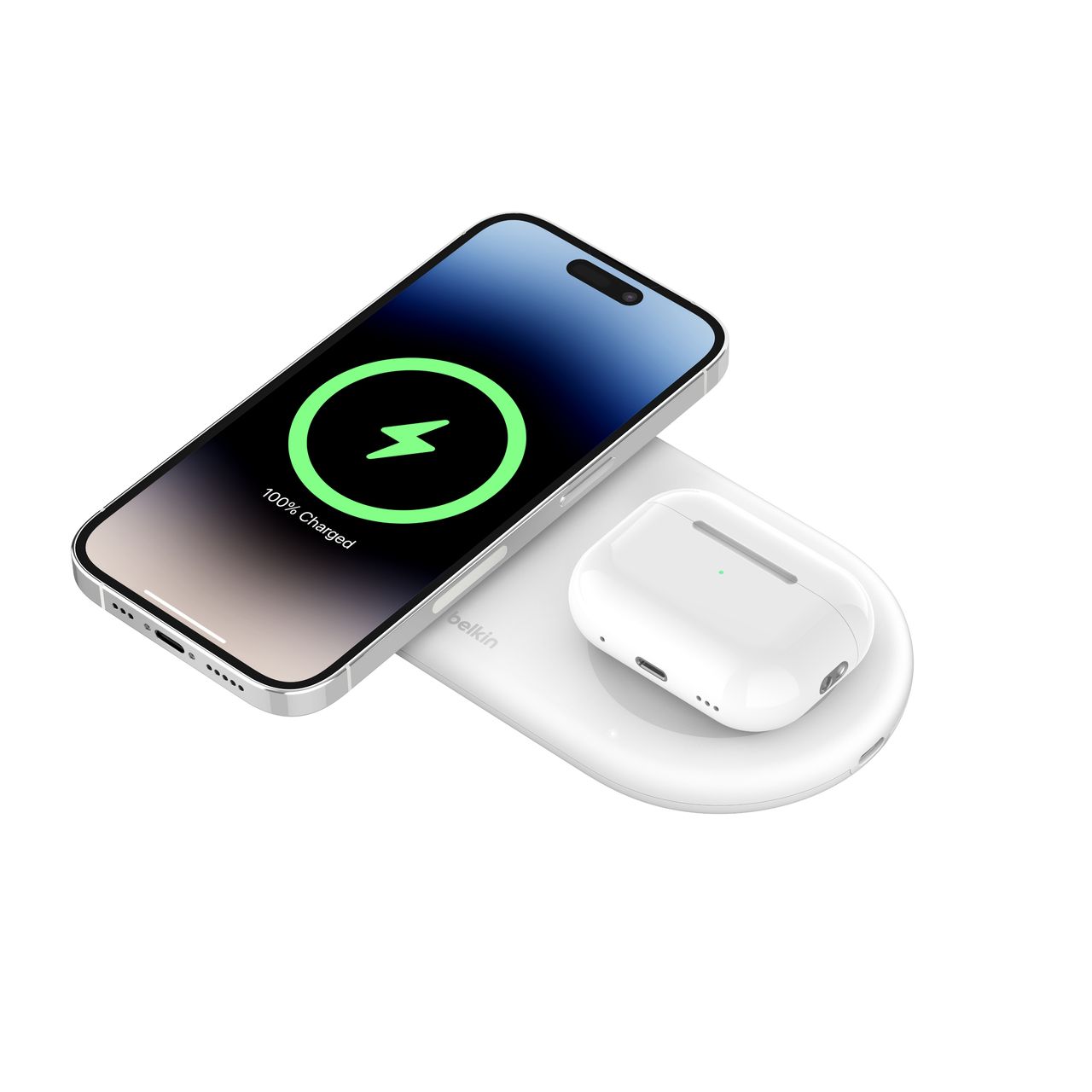 Belkin 2-in-1 Wireless Charger - 15W - White