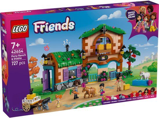 LEGO - Friends LEGO Friends Ponyboerderij en Stal Bouwset - 42654