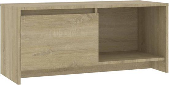 vidaXL Tv-meubel 90x35x40 cm bewerkt hout sonoma eikenkleurig