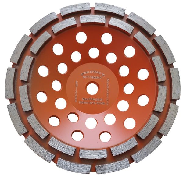 Spero Fijn turbo diamant komslijpschijf | Ø180mm | beton | M14 | H=47mm | TBV SPHS2001B-PR - SPT180M47