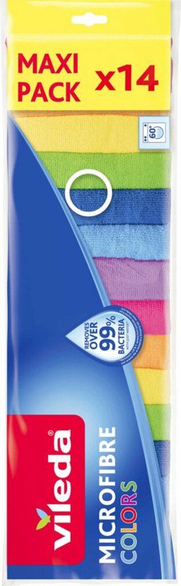 Vileda Microvezeldoek Colors - 14 stuks