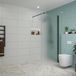 FortiFura Galeria douche - 90x200cm - glas mat - arm muurbevestiging - mat zwart