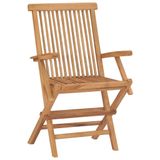 VidaXL Ensemble de jardin 5 pièces Pliable Bois de teck massif