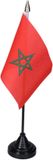 Shoppartners Bv Drapeau Maroc drapeaux de table - 2 pièces - drapeau 10 x 15 cm - avec support noir