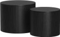 Vicco Tavilo Table basse – 48 x 48 cm 2 pièces Chêne/noir