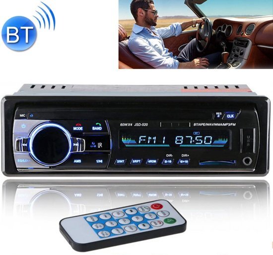 - JSD-520 Auto Stereo Radio MP3 Audio Player Ondersteuning Bluetooth Handmatig Bellen / FM / USB / SD