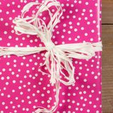 Merkloos / Sans marque rotolux Baby Inpakpapier Stipjes Fuchsia Turquoise – 30 cm × 200 m – 80 g/m²