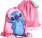 4KidsOnly Disney Stitch Gymtas - Katoen - Blauw - 40x30cm