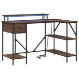 vidaXL Bureau Bruin Eiken 120 x 79 x 86,5 cm Bewerkt Hout