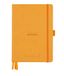 RHODIA 118584C - Hardcover Notitieboek Bullet Journal Goalbook Oranje - A5 14,8 x 21 cm - Dot Stippen - 240 pagina's - Clairefontaine Wit Papier 90 g/m² - 3 Leeslinten, Elastieksluiting - Imitatieleer