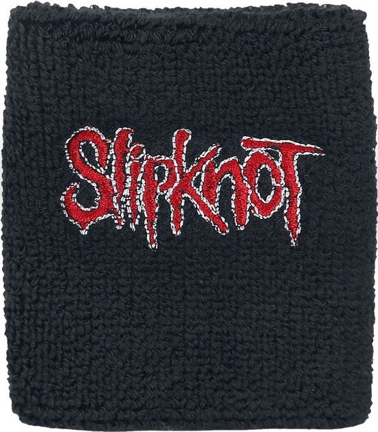 Slipknot Logo - Wristband Zweetbandje Zwart Katoen
