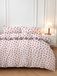 Nuit Des Rêves Double Quilt Cover Set (200 x 200 cm), Rood & Wit, 50% Katoen/50% polyester | 2 kussenslopen (80 x 80 cm) | Machine wasbaar, 127 Draad Count, Button Closure
