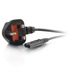 C2G 2m C7 Voedingskabel (BS1363 naar IEC 60320C7)