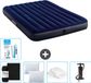 Intex Luchtbed - 2-Persoons - 152 x 203 x 25 cm - Blauw - Inclusief Hoeslaken - Kussen - Pomp - Reparatieset en Kussenbeschermer