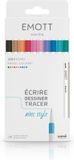 uni-ball Uni Emott - Fineliner stiften - Pastel kleuren - set van 10 kleuren
