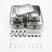 Omgoods - Set de 4 boîtes à pain en acier inoxydable avec 8 couverts