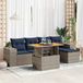 Maison Exclusive - Ensemble de meubles de jardin 6 pièces avec canapé et coussins, gris, en polyrotin