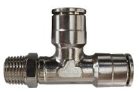 Kutlu 10430000 Pneumatik T-Stück-Steckverschraubung (MPD) Ø 8 mm Gewinde BSPT R1/4