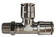 Kutlu 10430000 Pneumatik T-Stück-Steckverschraubung (MPD) Ø 8 mm Gewinde BSPT R1/4