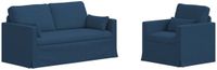 vidaXL Bankstel 2-zits Blauw Stof