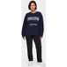 Moschino Pull en laine logo inversé bleu Taille : 44