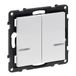 LEGRAND, SEANO met Netatmo wandzenderlicht - 2-voudig, 2 schakelpeddels, led-batterijstatus, 3V-batterij (8 jaar levensduur), bevestiging op elk oppervlak, smart home, kleur: ultrawit, 765634