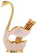 Dailygoody Porte-sachets de thé Support de cuillère Vaisselle décorative Or Blanc Cuillère à café Remuer le thé et le café Convient pour le dessert
