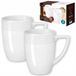 Wilmax Porseleinen Mokken 350ml - Set van 2, Wit
