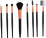 Merkloos Schmink penselen - 8x stuks - kwasten setje - cosmetica en schmink - oranje - synthetisch