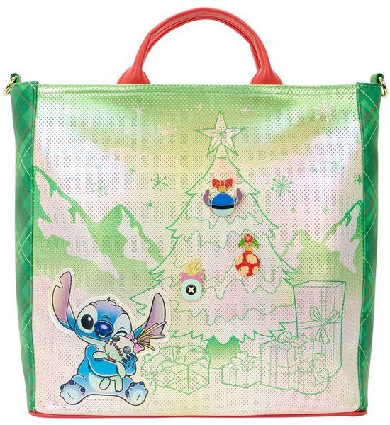 Loungefly Disney Loungefly Canvas Tote Lilo & Stitch Holiday