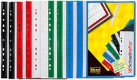 Idena 307862 - Snelhechter voor DIN A4, geperforeerd, kunststof, 2 x blauw/groen/rood/wit/zwart, 10 stuks