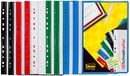 Idena 307862 - Snelhechter voor DIN A4, geperforeerd, kunststof, 2 x blauw/groen/rood/wit/zwart, 10 stuks