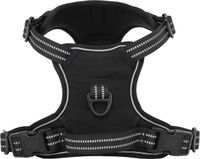 vidaXL Hondentuigje met riem en halsband, verstelbaar, M, zwart