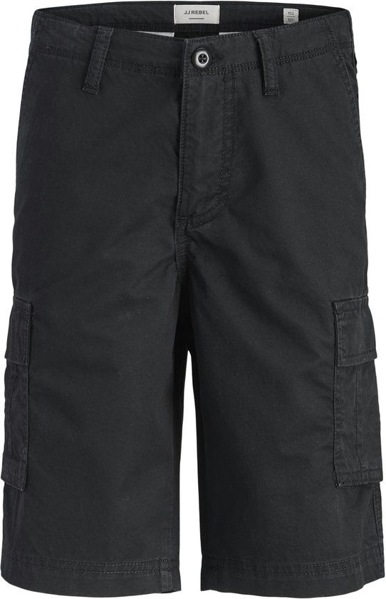 JJ REBEL JUNIOR JACK&JONES JREBCORY CARGO SHORTS SN JNR Jongens Bermuda shorts - Maat 152 - Katoen - Zwart