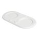 50 Bionic 50 stuks – deksel voor lunchtrommel 'Bionic', 800 ml, 24,8 x 12,5 x 1,4 cm, wit, bagasse